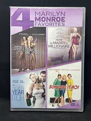 Marilyn Monroe 4 Film Favorites DVD | New Sealed | Hot Millionaire Blondes Itch • $19.88