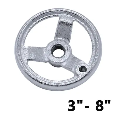 £5.87 • Buy 3 -8  Three Spoke Round Handwheel M8-M20 Threaded Hole For Milling Machine Lathe