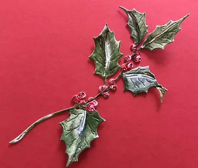 £2.80 • Buy 6 Christmas  Delicate Holly Sprigs Die Cuts