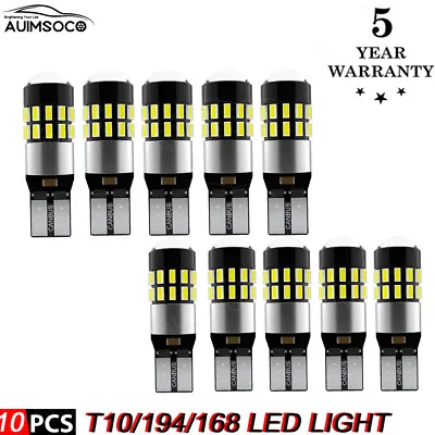 10pcs T10 168 LED License Plate Light Bulbs Interior Bulb White For To RAM • $66.65