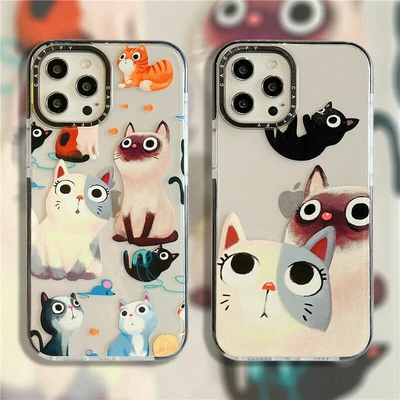 $13.29 • Buy Cat Pattern Phone Cover TPU Clear Case For IPhone 7 8 Plus XS XR 12 11 Pro Max