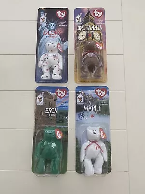 TY Beanie Babies MCDONALDS International Bears Set Of 4 New In Box Sealed RARE • $29.99