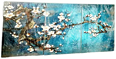 3-Piece Set Cherry Blossom Ready-To-Hang Wall Art Trio 12 In W X 15.5 In H • $15.94