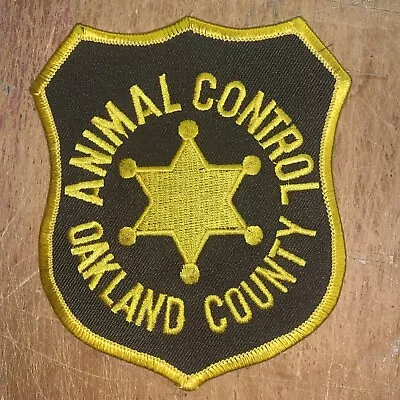 Animal Control Oakland County Shield Shaped Embroidered Patch 4 1/4” X 4” • $7