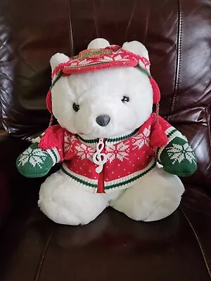 🎅 Dayton Hudson Christmas Holiday 1992 Song Bear & Tape SantaBear Vintage EUC • $22.99