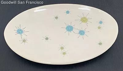Franciscan Atomic Starburst Serving Platter Mid Century Modern White 15 1/4  • $29.99