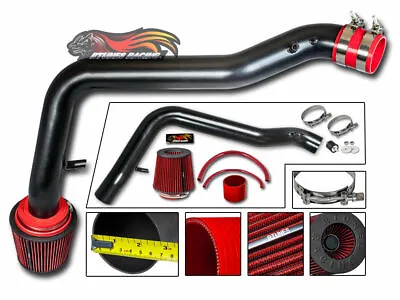 Matte Black COLD AIR INTAKE Kit + RED DRY FILTER FOR 90-93 INTEGRA All 1.7L/1.8L • $998.99