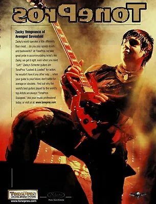 Zacky Vengeance Of Avenged Sevenfold - TONE PROS - Print Ad - 2006 • $5.95