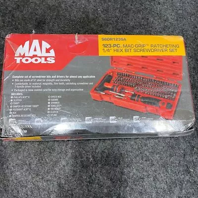 MAC TOOLS SBDR123SA 123-PC. 1/4  Hex Drive Mac-Grip Ratcheting Bit Driver Set* • $45