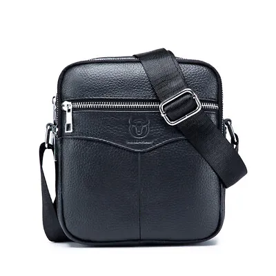 Men Genuine Leather Sling Bag Crossbody Messenger Bags Shoulder Business Small E • $29.99