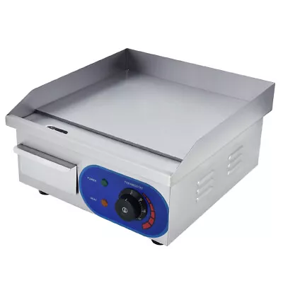 £83.98 • Buy 1500W Commercial Electric Griddle Kitchen Flat Hotplate Countertop Chip Grill 