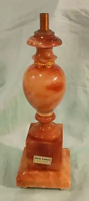 Vintage Small Italian Alabaster Lamp Base From An Old Misso Uri Estate As-is • $13