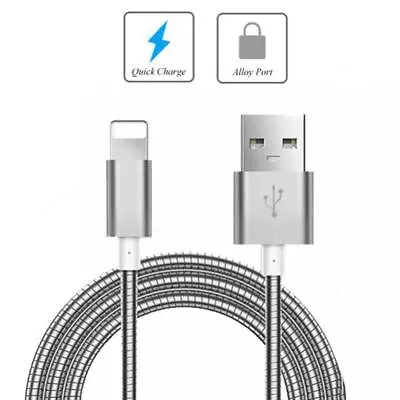 $13.46 • Buy 6FT LONG METAL BRAIDED USB CABLE CHARGER POWER WIRE CORD For IPHONE IPAD IPOD
