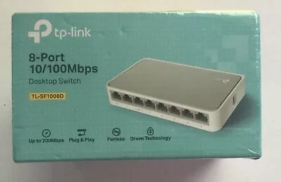 NEW Ethernet Network Port 8 Desktop Switch TP Link Lan Office Home TL-SF1008D • £12.99