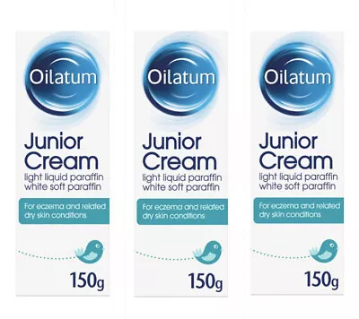 3x 150ml Oilatum Junior Cream For Eczema & Related Dry Skin Condition For Kids  • £14.99