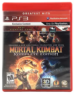 Mortal Kombat Komplete Edition Sony Playstation 3 PS3 CIB Tested Good Condition • $14.95
