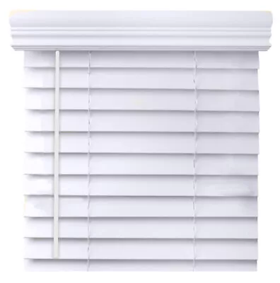 2  Faux Wood Horizontal Blind W/Royal Crown Val Outside Mount Ships Today • $17.99