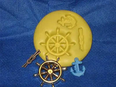 $5.50 • Buy Helm Anchor Rope Push Mold Food Safe Silicone #975 Cake Chocolate Resin Clay