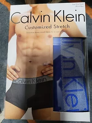 Genuine Calvin Klein CK Trunk Boxer Underwear Men M Medium Size Blue Cotton • $26.99