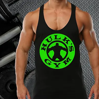 £7.99 • Buy Hulk's Gym Gym Vest Stringer Bodybuilding Muscle Training Top Fitness Singlet