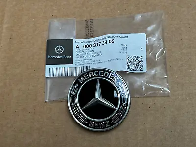 Mercedes-Benz S C E Class GENUINE Flat Hood Emblem Black W212 W204 W213 W205 NEW • $44.99