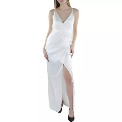 Aidan Mattox Womens Ivory Draped Maxi Evening Dress Gown 12 BHFO 3958 • $10.99