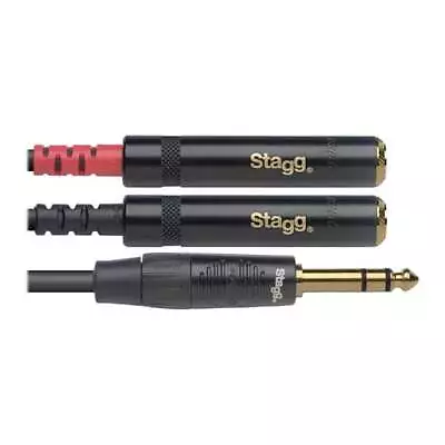 £13.44 • Buy 10cm Stagg 6.3mm Stereo Jack To Stereo Mini Jack Splitter (NYA010/PS2MJSR)      
