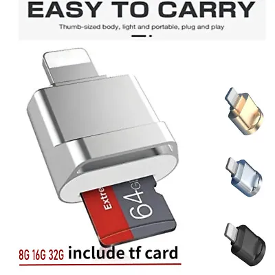 Micro SD Card Reader Converter Suitable For IPhone IPadOTG To Micro SD/TF Card • £7.86