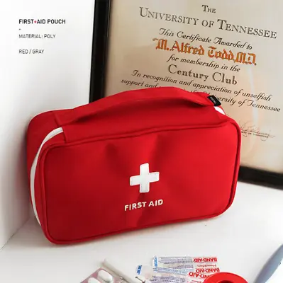 Durable First Aid Pouch Bag Emergency Holiday Medical Work Travel Car Empty • $9.99