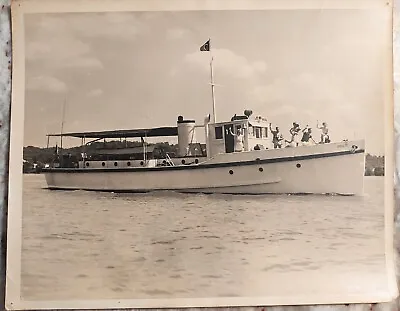 Vintage Original Yacht Boat Photo C1930s USCG AB Harbor Cutter 8x10 Coast Guard • $29.50