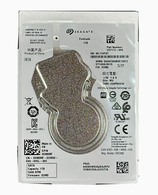 $29.99 • Buy Seagate FireCuda 1TB ST1000LX015 SSHD SATA 2.5in HYBRID Laptop HDD 9.5MM PS4 PS3