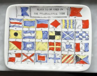 20th Century PIERO FORNASETTI Sailing Code Flag Dish Rare • $300
