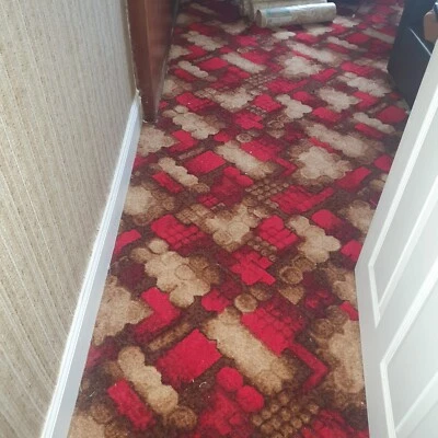 £195 • Buy Vintage Retro 1960s / 70s Large Floor Carpet Rug Design Midcentury 70s Rya Style