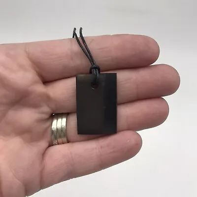 Shungite Pendant - EMF Radiation Protection (MEDIUM RECTANGLE) • $13.50