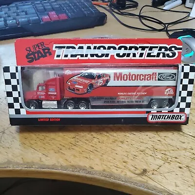 Matchbox Super Star Transporter Motorcraft 15 Ford NASCAR Hauler • $14.99