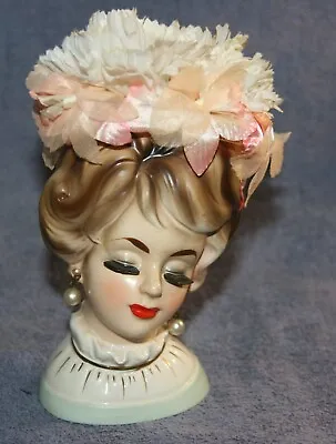 Vintage Trimont Japan Lady Head Vase With Flowers-blond Hair • $129