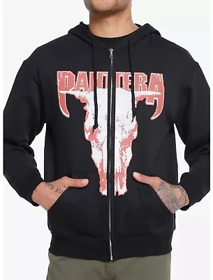 Pantera Men's Official Merchandise Skull Logo Graphic Full Zip Hoodie Sweatshir • $34.99