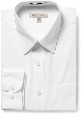 Adam Baker Men’s Big & Tall Long Sleeve Button Cuff Formal Solid Dress Shirt • $27.97