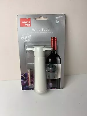 $11.99 • Buy Vacu Vin Wine Saver Vacuum Pump Set With Stopper - White