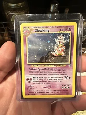 Slowking Neo Genesis Pokemon Card Perfect Flawless Triple SwirL 1/1 Must See • $107.77