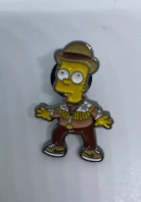 Bart Simpson Enamel Pin BTTF 3 Marty Mcfly Cowboy Mash Up Pin Lapel Hat 1.25” • $6.29