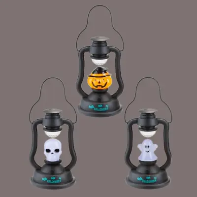 22cm Light Up Halloween Trick Or Treat Lantern Decorations With Sound & Lights • £6.99