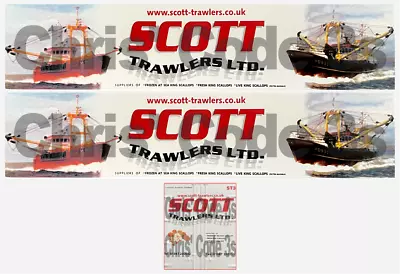 Code 3 Adhesive Vinyl Trailer Decal - Scott Trawlers - 1/50 1/76 1/148 1/64 1/87 • £7