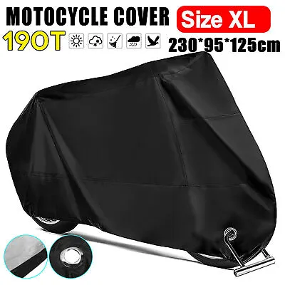 Motorcycle Scooter Cover XL Waterproof Bike Outdoor Rain Dust UV Protector H5C7 • $14.58