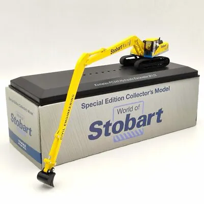 Atlas 1/76 Eddie Stobart Rail Komatsu PC340 Hydraulic Excavator W122 Civil • $29.50