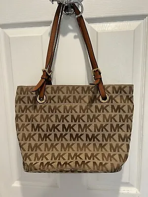 Michael Kors MK Signature Tote Satchel Shoulder Handbag Purse • $30