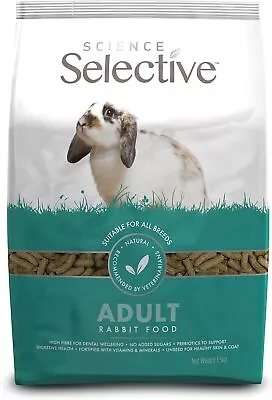 1.5kg Supreme Petfoods Science Selective Adult Rabbit For Healthy Digestion  • £6.38