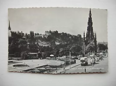 Edinburgh Postcard - Princes Street Scott Monument And Castle. (1960) • £2.79