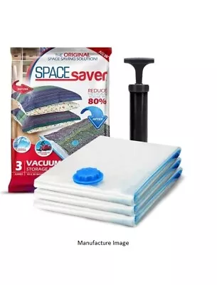 3 Pack Jumbo - Spacesaver Vacuum Storage Bags Save 80% On Clothes Storage • $15.88