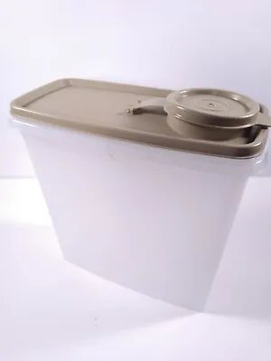 NEW Vintage Tupperware Store N Pour Cereal Keeper Container Hazelnut Lid • $19.99